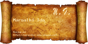 Marsalkó Ida névjegykártya